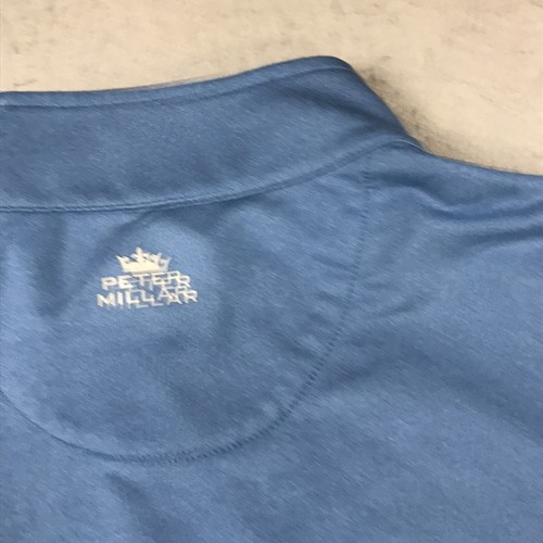 Bandon Dunes Golf Vest Mens Large Blue Peter Millar Crown Sport 1/4 Zip Pullover - Imagen 7 de 10