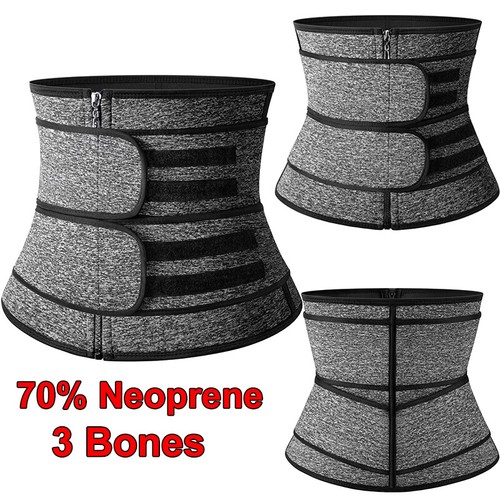 Sauna Sweat Waist Trainer Women Corset Belt Weight Loss Body Shaper Shapewear US - Picture 22 of 49