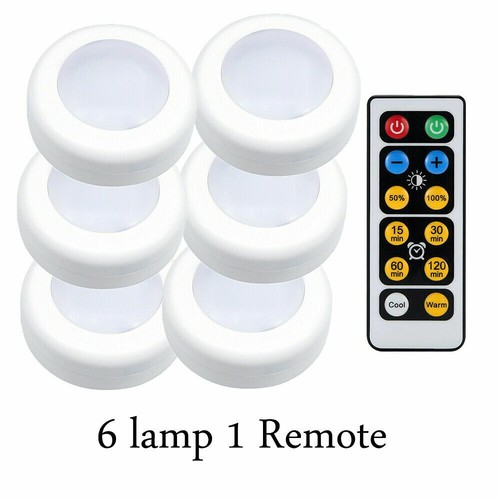Wireless LED Puck Lights CCT Closet Under Cabinet Lighting With Remote Control - Picture 17 of 21