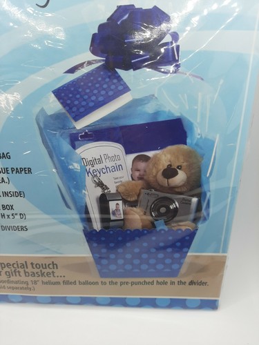 Progrssive Perfect Wrap Gift Basket Kit - Blue - Build Your Own Gift - Picture 2 of 3