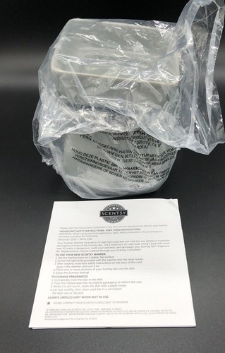 Scentsy Wachswärmer Classic Curvey Glanz grau nagelneu in geöffneter Verpackung!!! - Bild 5 von 6