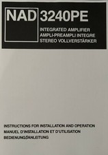 NAD 3240PE - Stereo Integrated Amplifier - Operating Instructions - USER MANUAL 