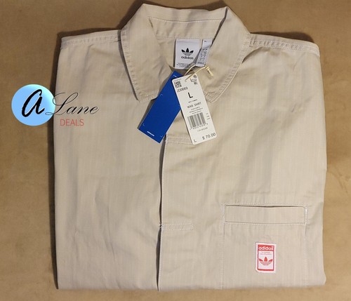 ADIDAS Wabash Shirt (Men SIZE Large, color Beige) - Picture 5 of 5