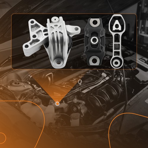 3PCS Motor & Auto Trans Mount Set For Fiat 500 1.4L 2012 2013-2018 A5645 A5639 - Picture 6 of 12