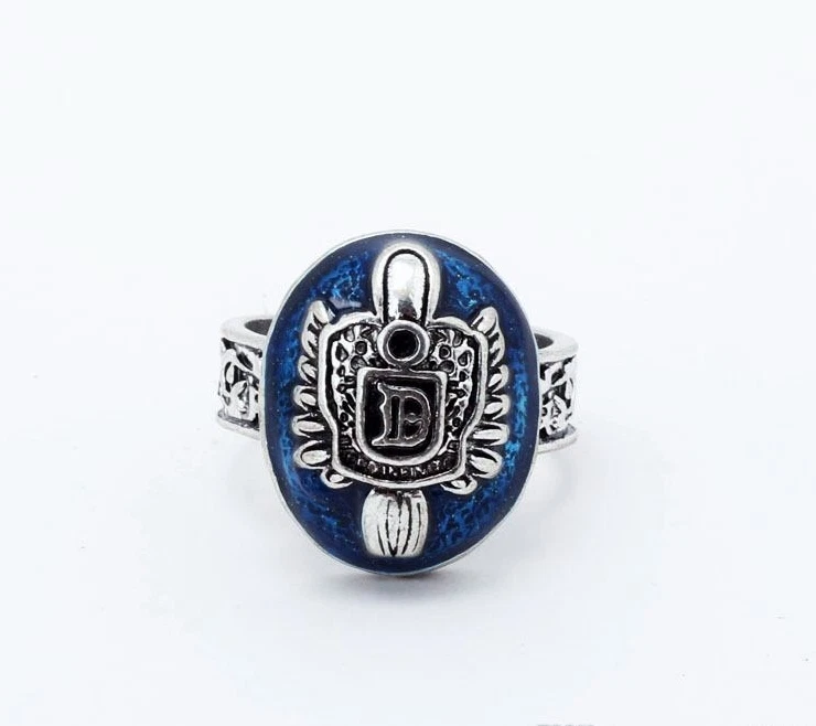 The Vampire Diaries, Damon Salvatore, crest, lapislázuli plata antigua, anillo de luz diurna - Imagen 2 de 3
