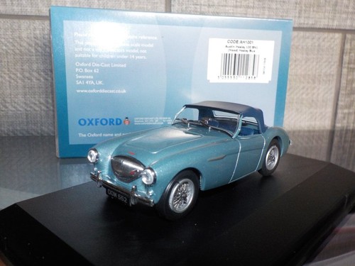Austin-Healey 100 BN1 Healey Blue 1/43 Oxford OXF AH1004 - Foto 1 di 5