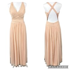 Anthropologie BHLDN Hitherto Edith 4 Open Back Tulle V-Neck Dress Romantic Sexy