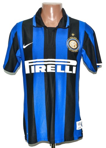 INTER MILAN ITALY CENTENARY 2007/2008 HOME FOOTBALL SHIRT JERSEY S