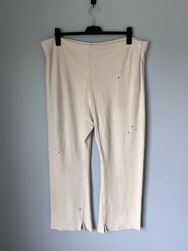 Maison Margiela Paint Destroy Sweatpants - Size 50 - Cream White - Made in Italy