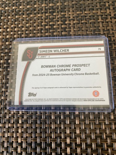2024-2025 Bowman Chrome U SIMEON WILCHER Green Shimmer Auto Autograph - Picture 4 of 4