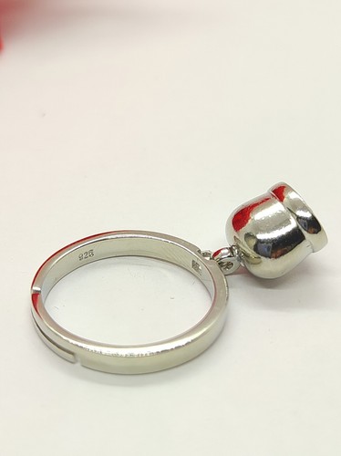 Anello Campanella Capri Argento 925 pendente portafortuna rodiato donna . - Foto 5 di 9