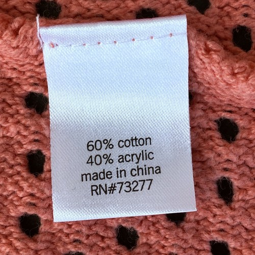 Suéter Sonoma Para Mujer S Coral Tejido Abierto Pullover Mangas Largas Cuello Redondo - Imagen 7 de 10