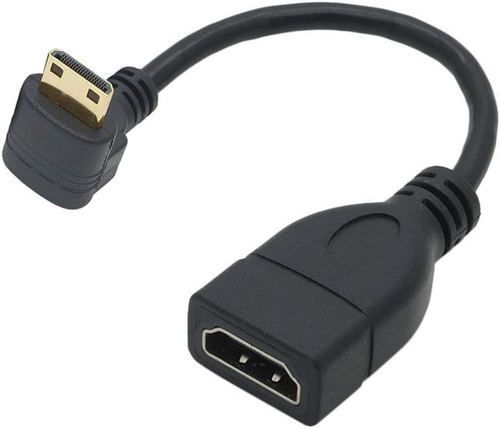 Mini HDMI 90 Grad Adapter Rechter Winkel Mini HDMI Stecker auf HDMI Buchse Kabel Adap - Bild 9 von 12