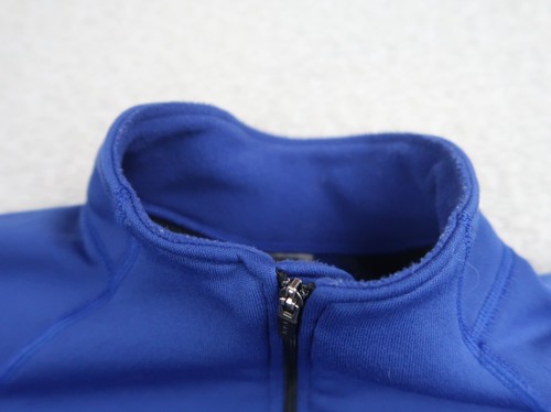 REI Women's 1/4 Zip Sweater Size Medium Fitted Blue Pullover Fleece Lined Pocket - Picture 4 of 9