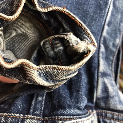 Vintage Parasuco ウールジャケット Vintage Parasuco Jeans Cropped Denim Jacket Distressed