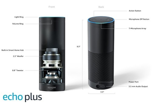 AMAZON ECHO PLUS ALEXA  & built-in Hub 1st Generation - RARE HARD TO FIND MODEL - Picture 2 of 8