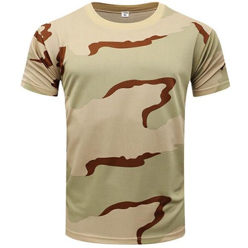 Mens Camo T-Shirt Camouflage Tee Summer Army Military Hunting Hiking Tops New▪ - Picture 19 of 20