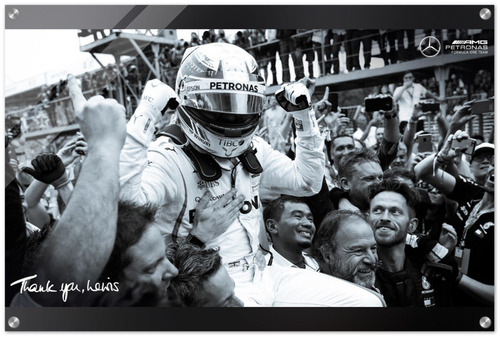 Lewis Hamilton 2024 F1 Mercedes AMG Petronas F1 Thank you Acrylic Print 20x30″ E