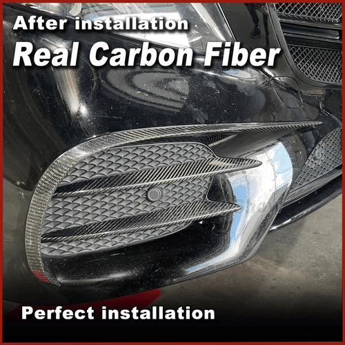 Carbon Splitter Stoßstange Lippe Spoiler Canards für Mercedes W213 C238 E43 - Picture 4 of 12