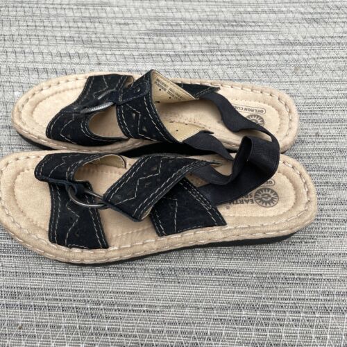 Earth Spirit Womens Alli Sandals Sling Suede Black Size 8.5 Gelron Cushion NWOT - Picture 4 of 10