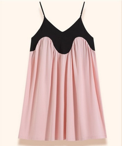 Women Short Sleep Dress Sling Padded Loose Cotton Casual pajama Nightwear 161521 - Bild 24 von 27