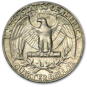 1939 Washington Quarter AU - Picture 2 of 2