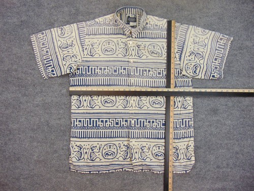 J Peterman Co. Shirt Mens Med Black White Aztec Reverse Print - Picture 6 of 8