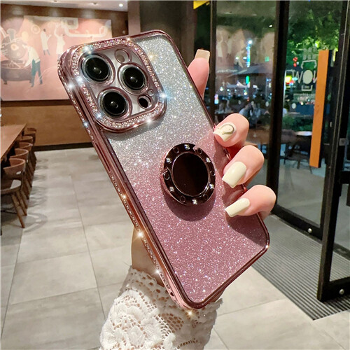 Für iPhone 16 Pro Max 15 14 13 12 11 Diamant Bling Glitzer Ring Ständer Cover Hülle - Bild 23 von 28