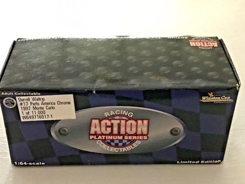 DARRELL WALTRIP #17 PARTS AMERICA NASCAR CHROME IN CASE 1/64 ACTION 1997 - Picture 4 of 4