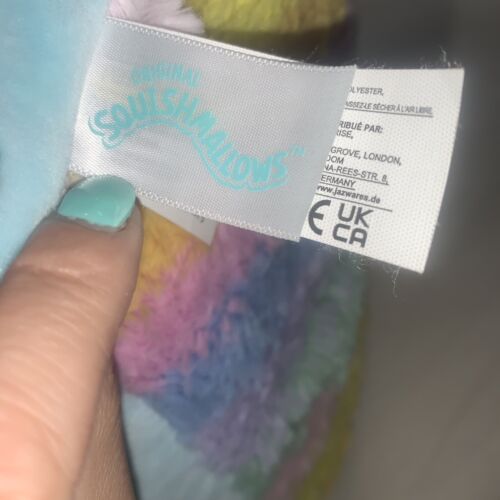 Squishmallows Miley 12" pancia arcobaleno lama impilabile con etichetta - Foto 7 di 8