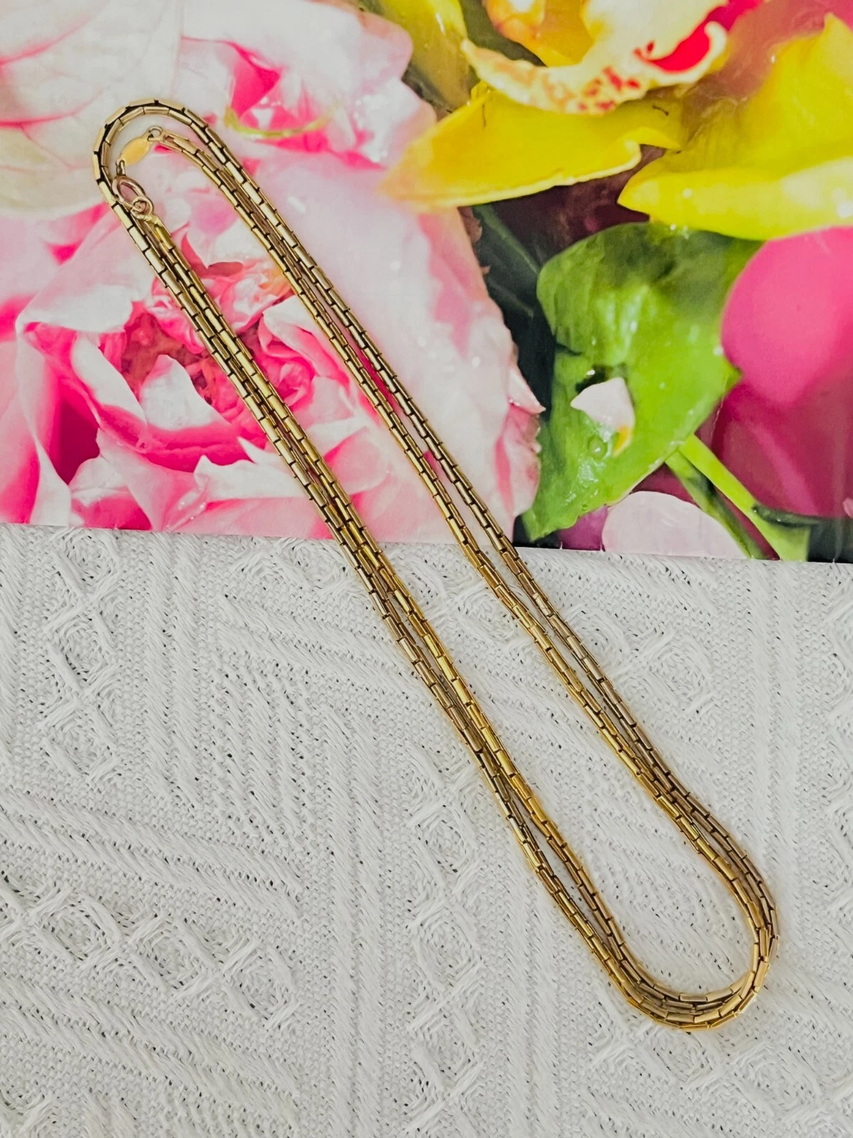 Bracciale Collana Lunga Christian Dior GRANDE Anni 70 Cerniera Versatile Interconnessa