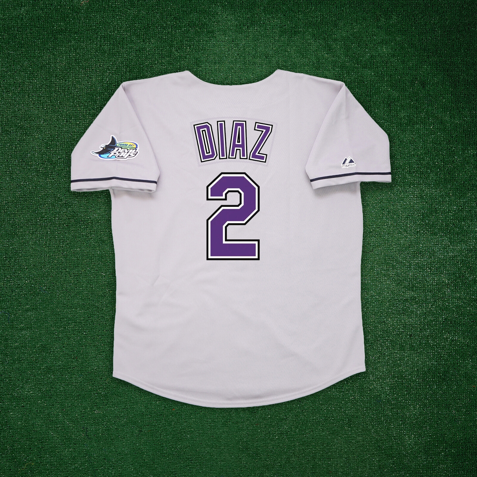 Янди Диас, 1999, Тампа-Бэй, Девил Рэйс, мужская серая дорожная футболка с откидным верхом