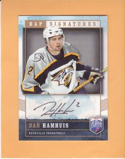 DAN HAMHUIS 2006 07 BE A PLAYER AUTOGRAPH AUTO #DA NASHVILLE PREDATORS NM-MT  A2