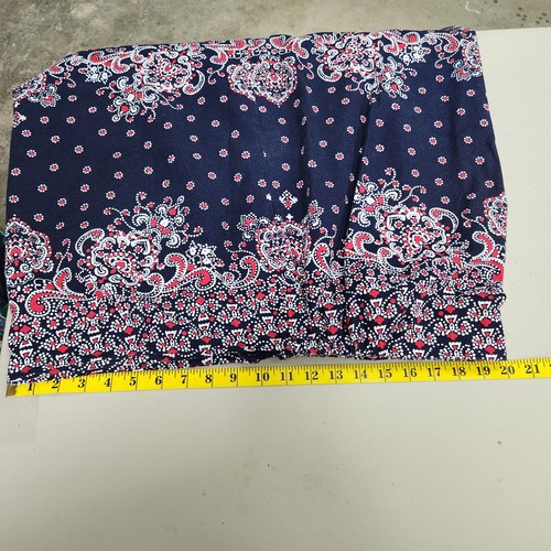 Talbots Womens Plus Mini Skirt Size 18 Lined Paisley Blue Side Zip Boho Mature - Picture 7 of 10