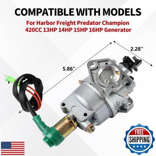 Carburetor for Harbor Freight Predator Champion 420CC 13HP 14HP 15HP 16HP Gen - Picture 3 of 5