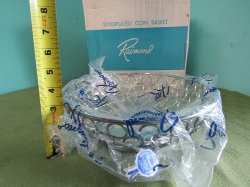 Vintage Silver Plated Ring Coin Bowl Basket 10in - Raimond No. 284 - Picture 7 of 7