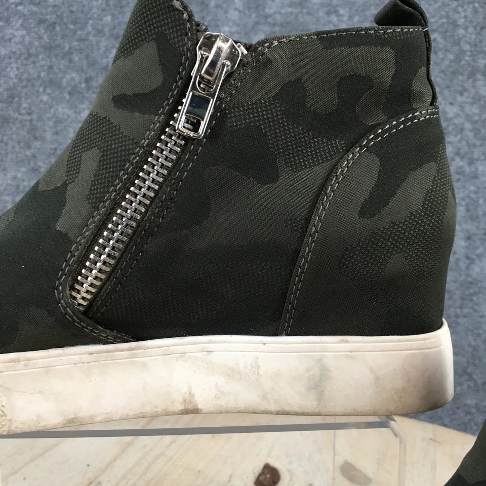 Steve Madden Botas Mujer 9M Cuña Camuflaje Cremallera Botines Tela Verde Foto 3 de 4