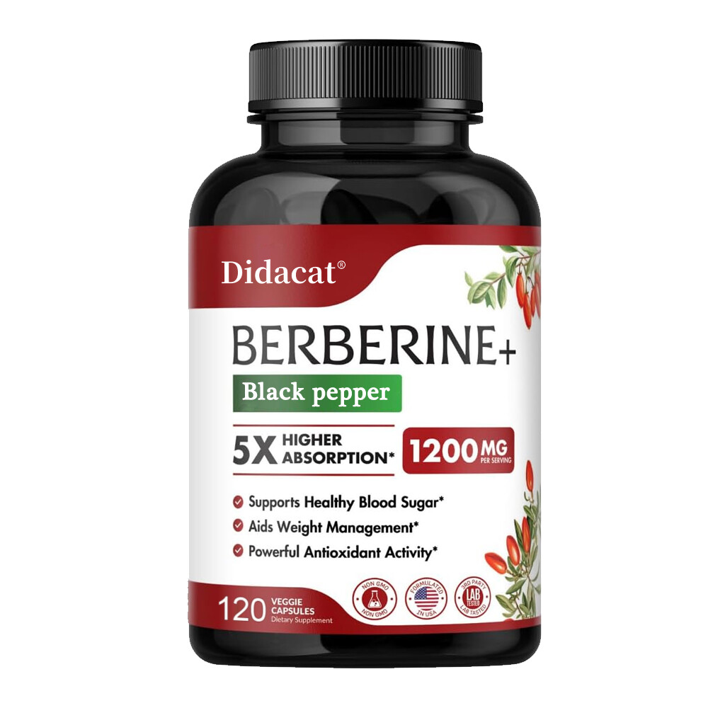 S L1200 Berberine supplement 1200mg per serving 120 caps - high absorption heart health