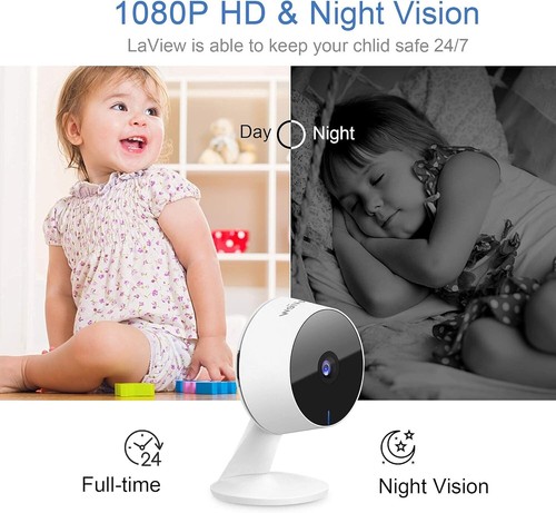 Laview Security Cameras 4Pcs, Home Security Camera Indoor 1080P, Wi-Fi Cameras - Picture 3 of 9