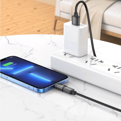 Hoco UA17 Lightning to USB-C OTG Adapter - Black - 第 6/7 張圖片