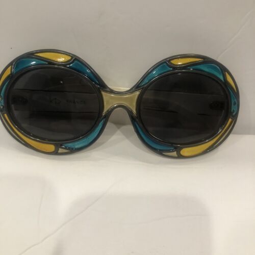 vintage michelle brevet 1950s stained glass sunglasses france - Picture 2 of 12