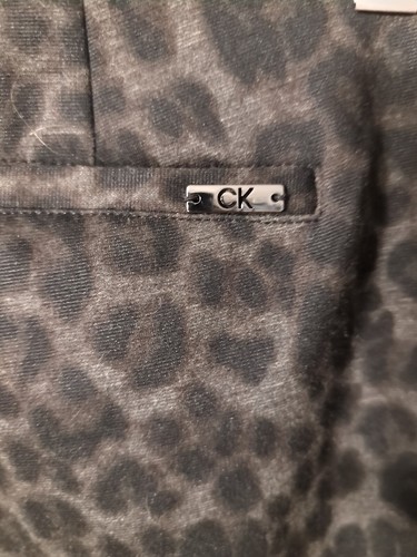 Calvin Klein Leopard Print Stretch Skinny Leg Leggings Size 6 - Picture 4 of 7