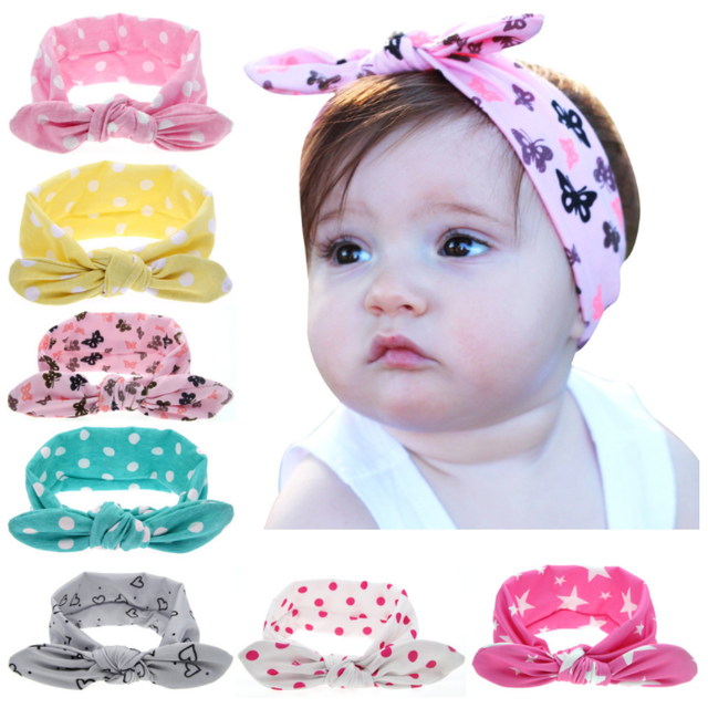 1//2//3Pcs Kid Baby Toddler Girls Bow Headband Hair Band Accessories Plain Colours
