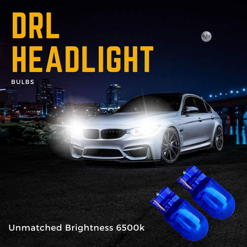582 7440 W21W Super White Sidelight Hid Daytime Running Lights DRL Bulbs 12v 2x - Picture 3 of 14