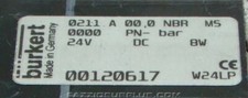 Burkert, type 211 24vDC N.C. 00120617