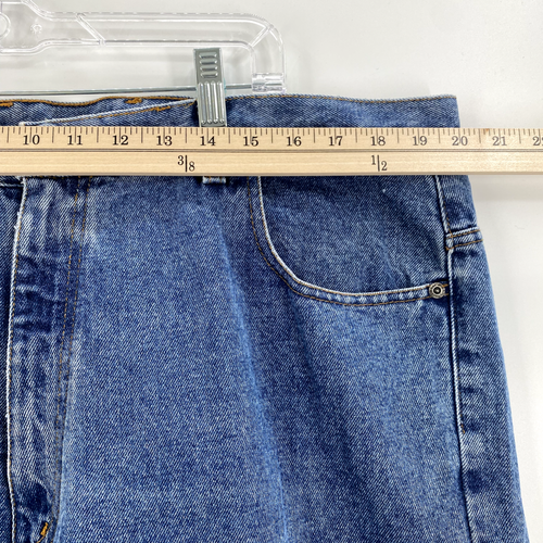 Members Mark Denim Jeans Herren tatsächliche Größe 40W x 29L blau gerades Bein mittelwasch - Bild 5 von 8