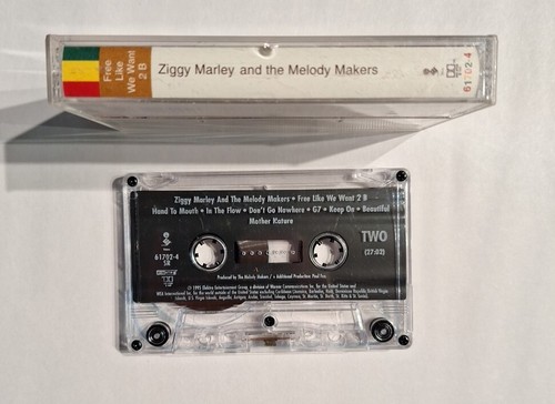 Ziggy Marley And The Melody Makers Free Like We Want To Be Cassette Tested VG+ - Picture 3 of 4