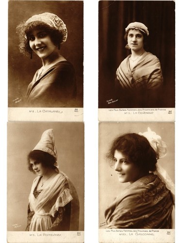 MISSES MOST BEAUTIFUL LADIES REAL PHOTO, 37 Vintage Postcards (L7003) - Picture 2 of 10