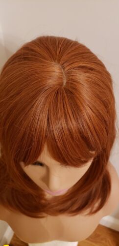 Wig Long Layered Straight with Bangs Auburn / Copper / Red heat resistant Hair - Picture 6 of 12