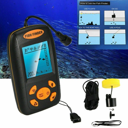 2.3'' Quality Portable Fish Finder Echo Sonar Alarm Sensor Transducer Fishfinder